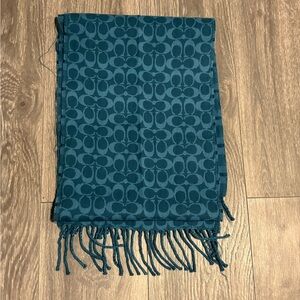Coach 100% wool double sided scarf